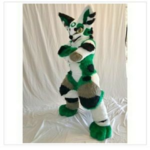 Happy wolf dog cat fursuit mascot costume
